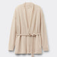 100% Cashmere belted cardigan