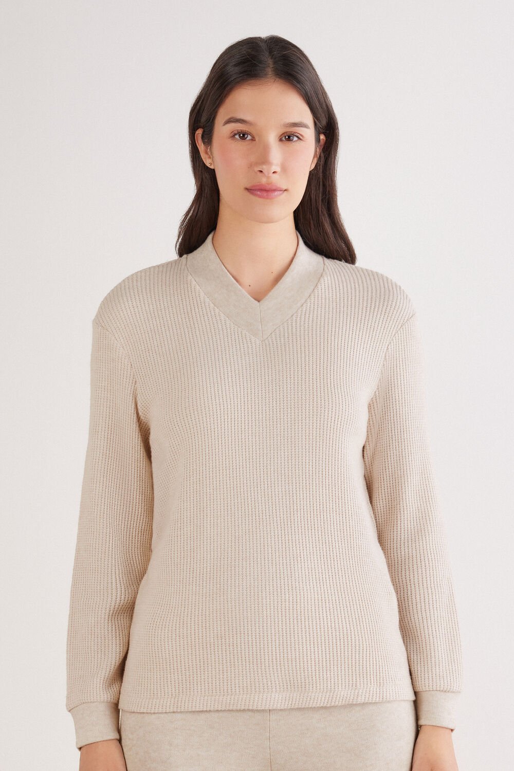 Soft Knit V-neck top