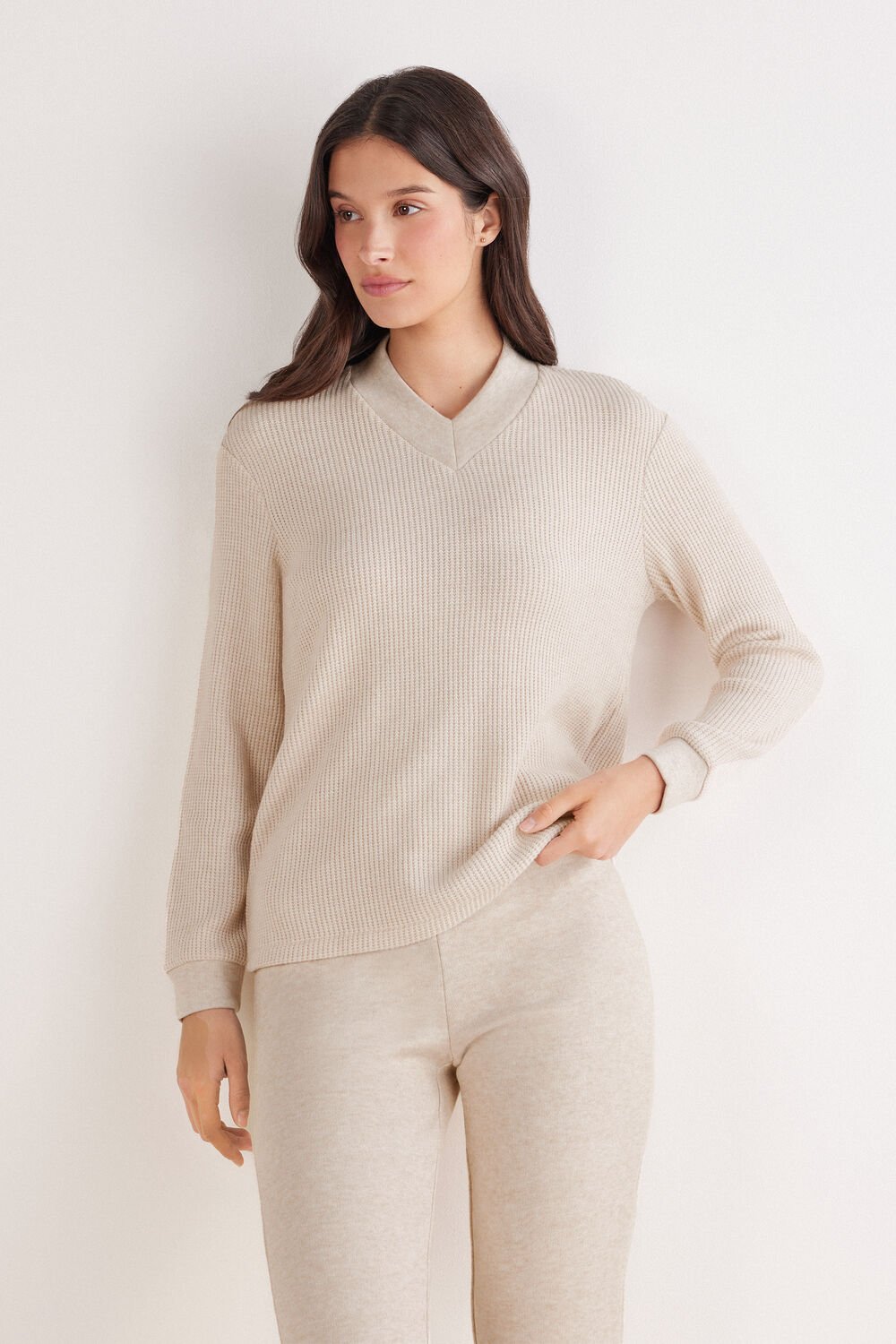 Soft Knit V-neck top