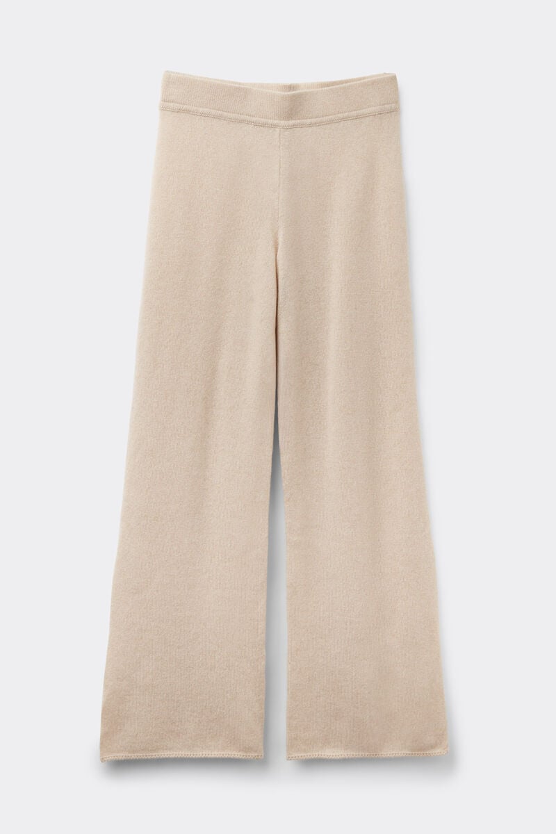 100% cashmere wide-leg pajama pants