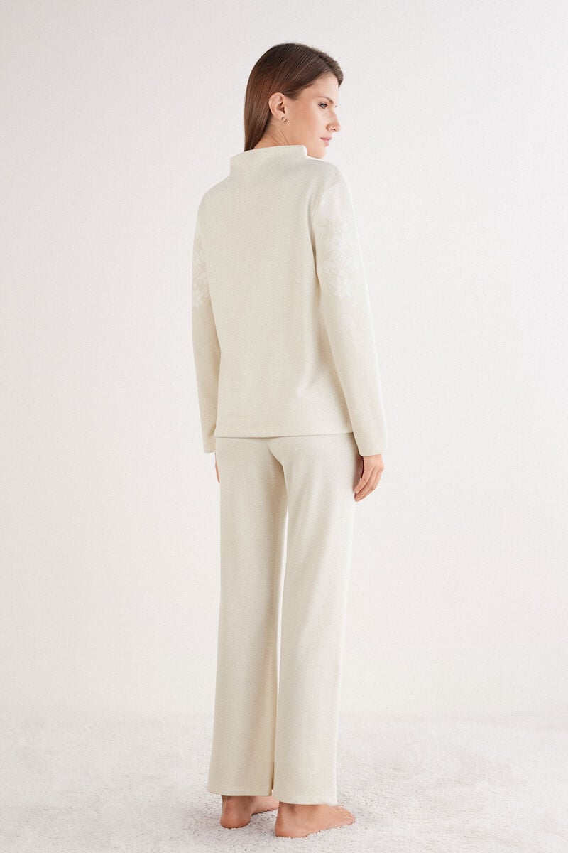 Long jacquard pajamas